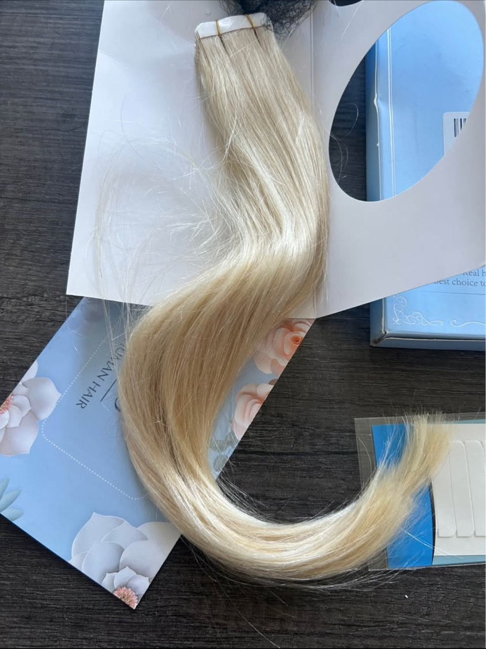 Blonde Remy  Tape-In Hair Extensions - Natural Light Blonde